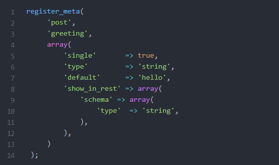 WordPress 5.5+ 可為元數(shù)據(jù)（meta data）注冊默認值