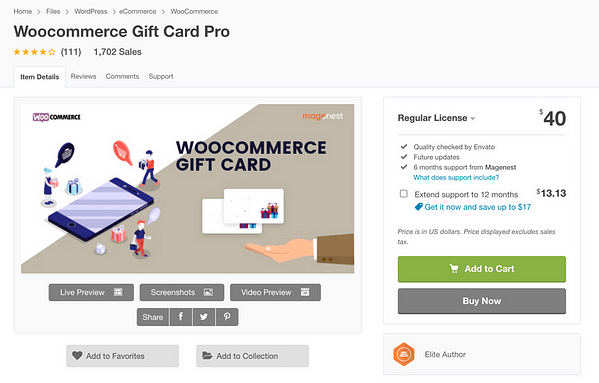 WooCommerce禮品卡專業(yè)版