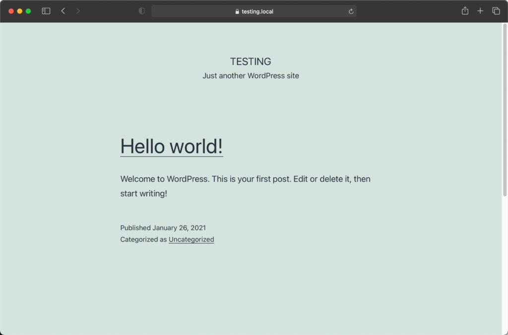 本地WordPress開發(fā)網站