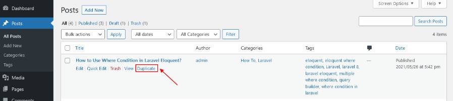 WordPress 文章復制