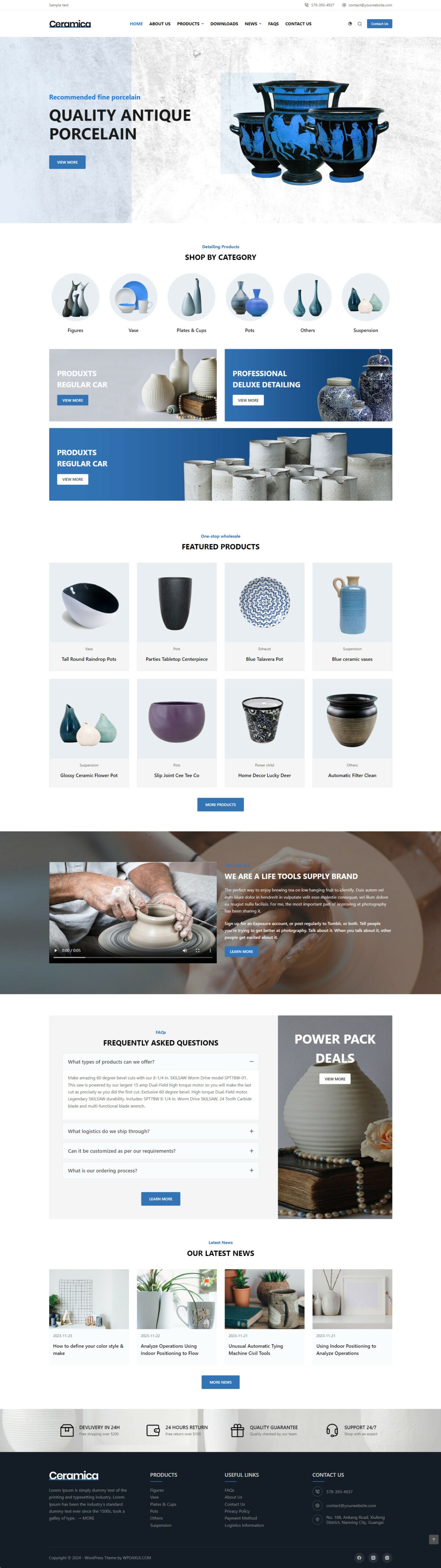 瓷器手工藝品營銷模板 B2b026