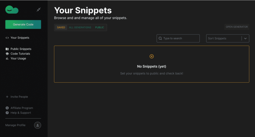 CodeWP 生成式 AI 儀表板