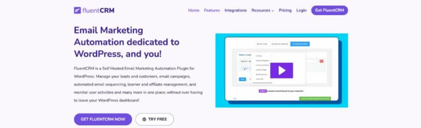 FluentCRM 主頁(yè)