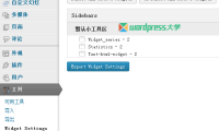 WordPress備份/還原小工具設(shè)置的插件：Widget Settings Importer/Exporter