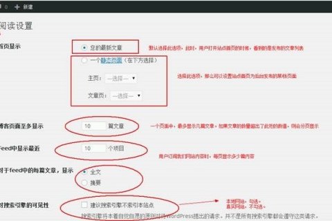 WordPress 快速入門視頻教程43：閱讀設(shè)置