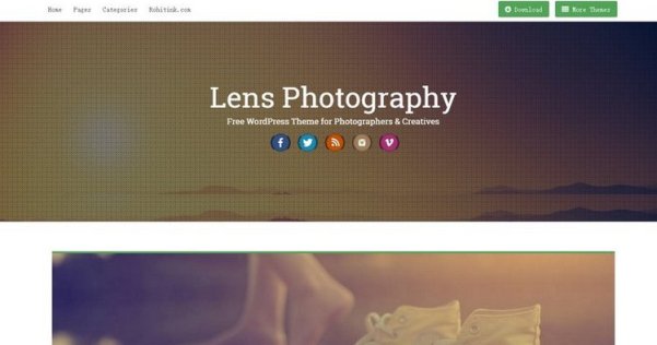 WordPress 免費圖片攝影主題 Lens