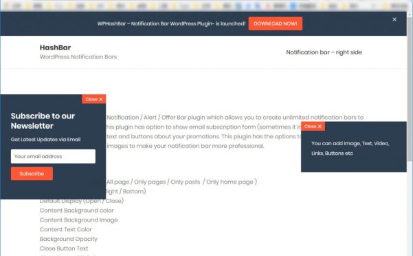 WordPress 公告/通知欄插件 HashBar