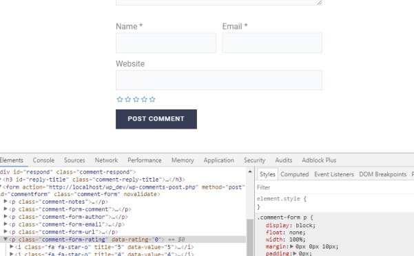 WordPress使用Fa Comment Rating添加評(píng)論五星評(píng)分功能