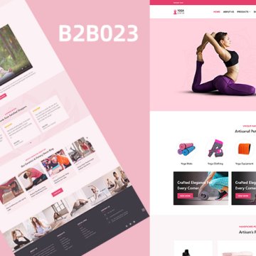 瑜伽健身用品營銷模板 B2B023