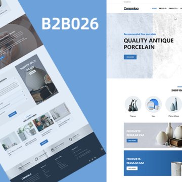 瓷器手工藝品產(chǎn)品營(yíng)銷(xiāo)模板 B2B026