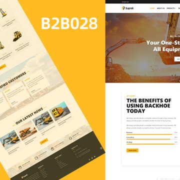 建筑重工機械產(chǎn)品營銷模板 B2B028