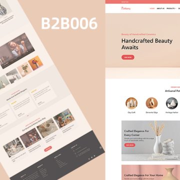 花瓶瓷器陶藝產(chǎn)品營(yíng)銷模板 B2B006