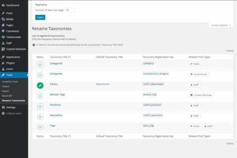 修改 WordPress 文章類型名稱和分類法名稱