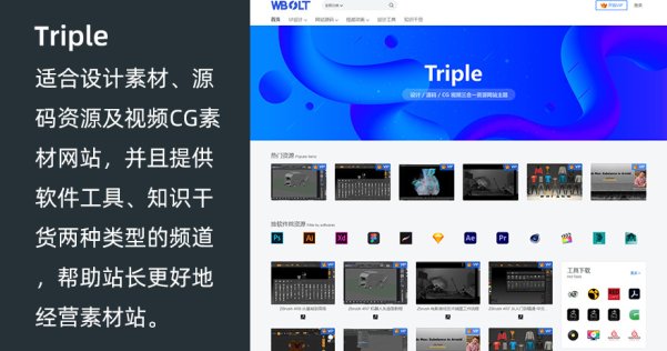 WordPress軟件素材源碼付費下載主題Triple