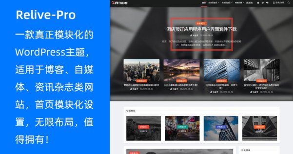 模塊化博客自媒體資訊主題Relive-Pro